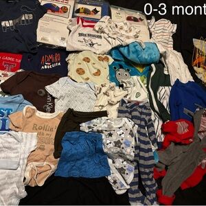 Assorted Baby Onesies and Outfits 0-3 Months
